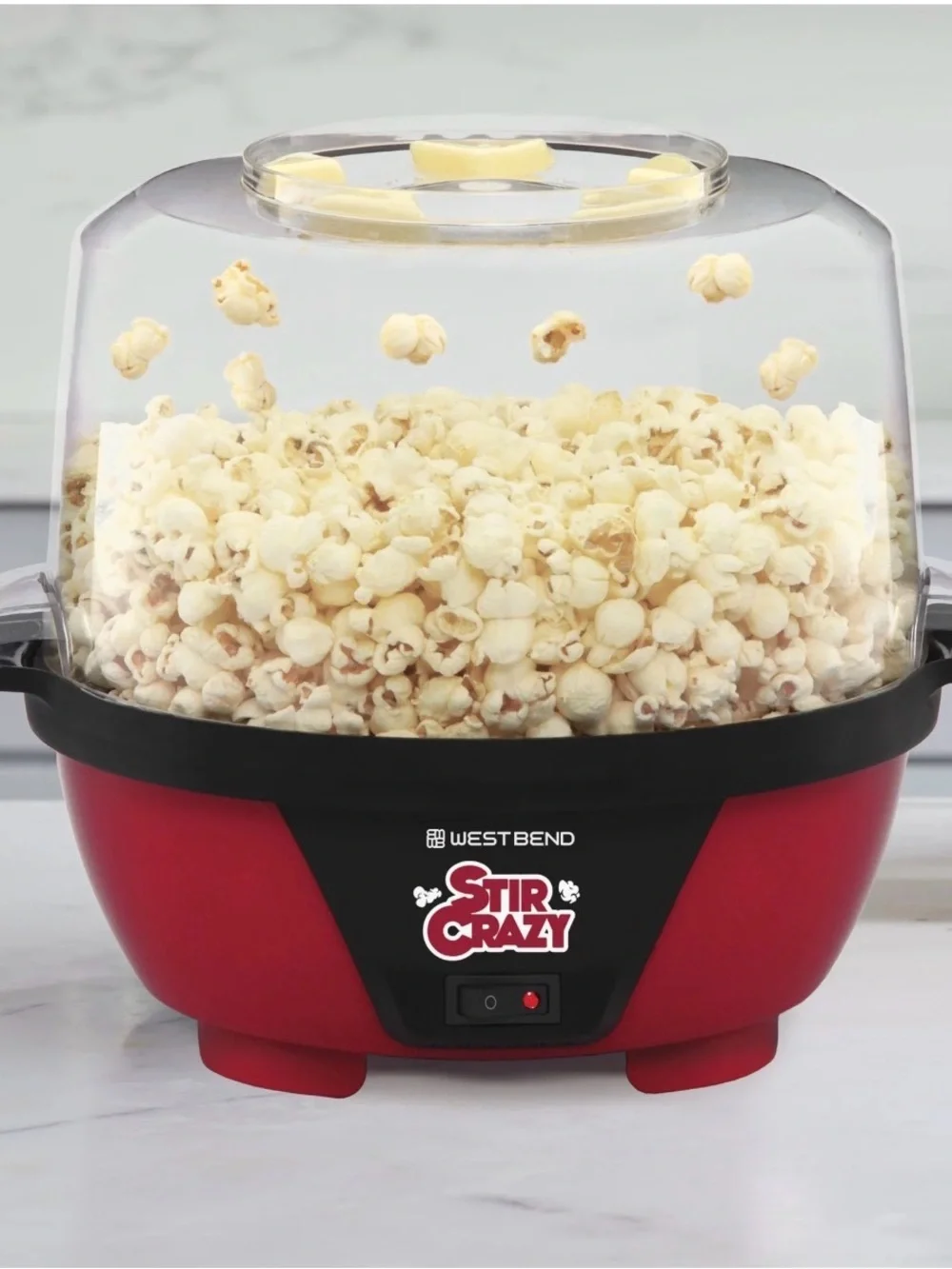 West Bend Stir Crazy Popcorn Popper in Red & Black